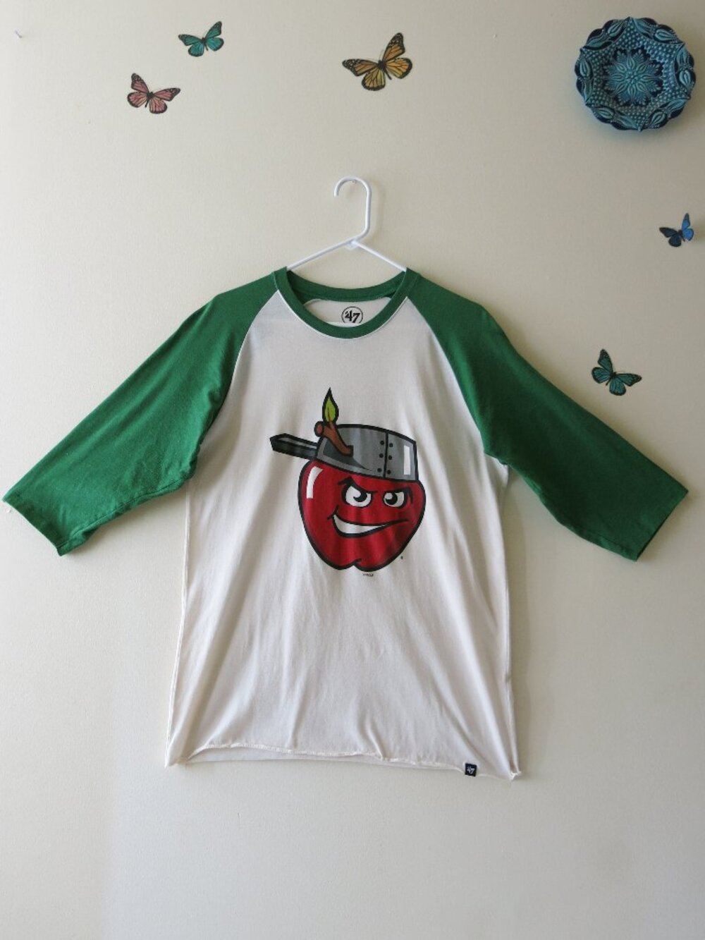 '47 Brand Tin Caps Cotton Blend Reglan Sport 2/3 Sleeve Baseball T-Shirt Size M